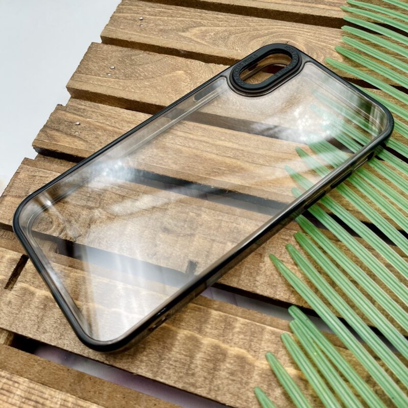 قاب گوشی iPhone X / iPhone XS آیفون متال کیس پیکسل Pixel شفاف دور سیلیکونی رنگ مشکی کد 51796 - Image 2
