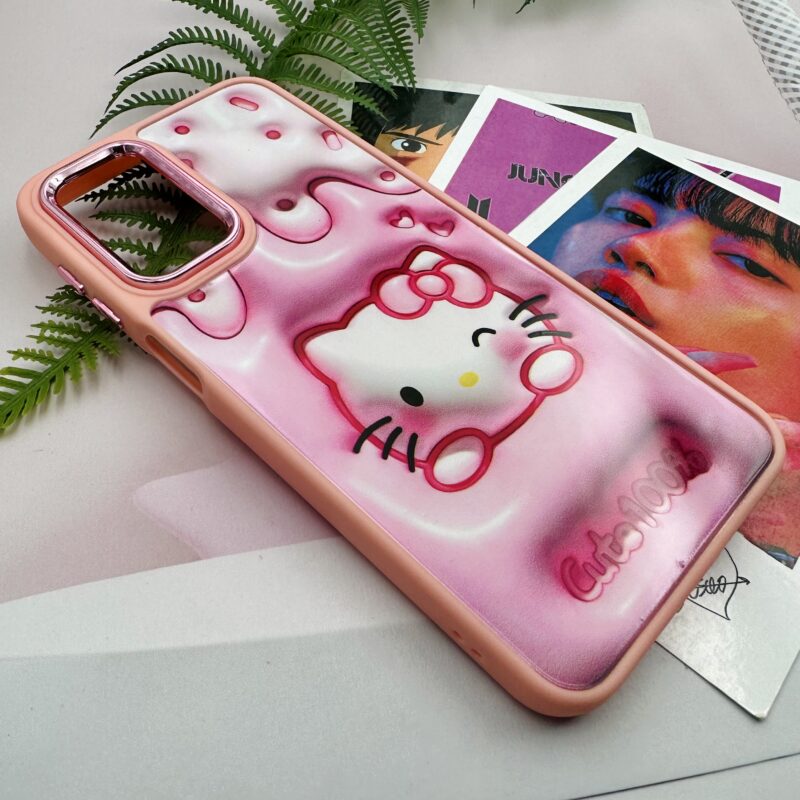 قاب گوشی A23 سامسونگ دور سیلیکونی متال طرح سه بعدی عروسکی هلو کیتی کد 54090 - Image 2