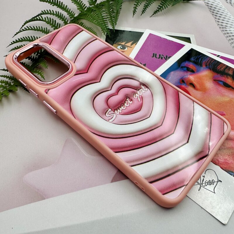 قاب گوشی Galaxy A73 سامسونگ دور سیلیکونی متال طرح سه بعدی عروسکی قلبی کد 72367 - Image 2