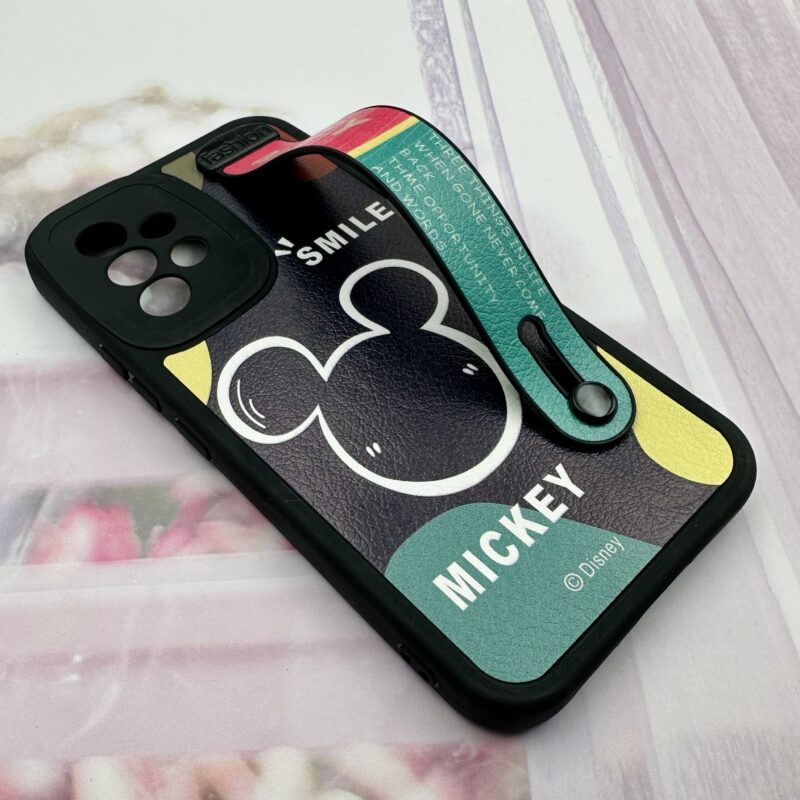 قاب گوشی Galaxy A53 سامسونگ چرمی سیلیکونی دستبندی اورجینال Fashion محافظ لنز دار طرح میکی موس کد 72940 - Image 2