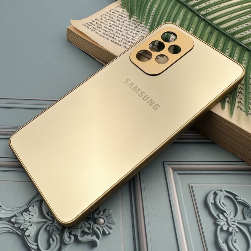 قاب گوشی Galaxy A53 سامسونگ PVD اورجینال ضد خش دور سیلیکونی محافظ لنزدار رنگ طلایی کد 75497 - Image 2