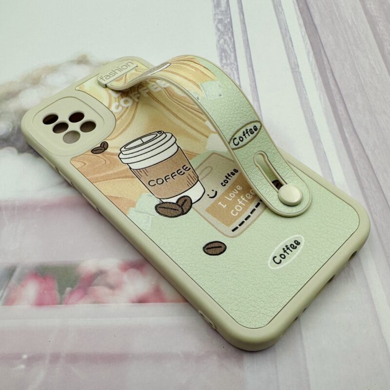 قاب گوشی Galaxy A51 سامسونگ چرمی سیلیکونی دستبندی اورجینال Fashion محافظ لنز دار طرح coffee کد 76926 - Image 2