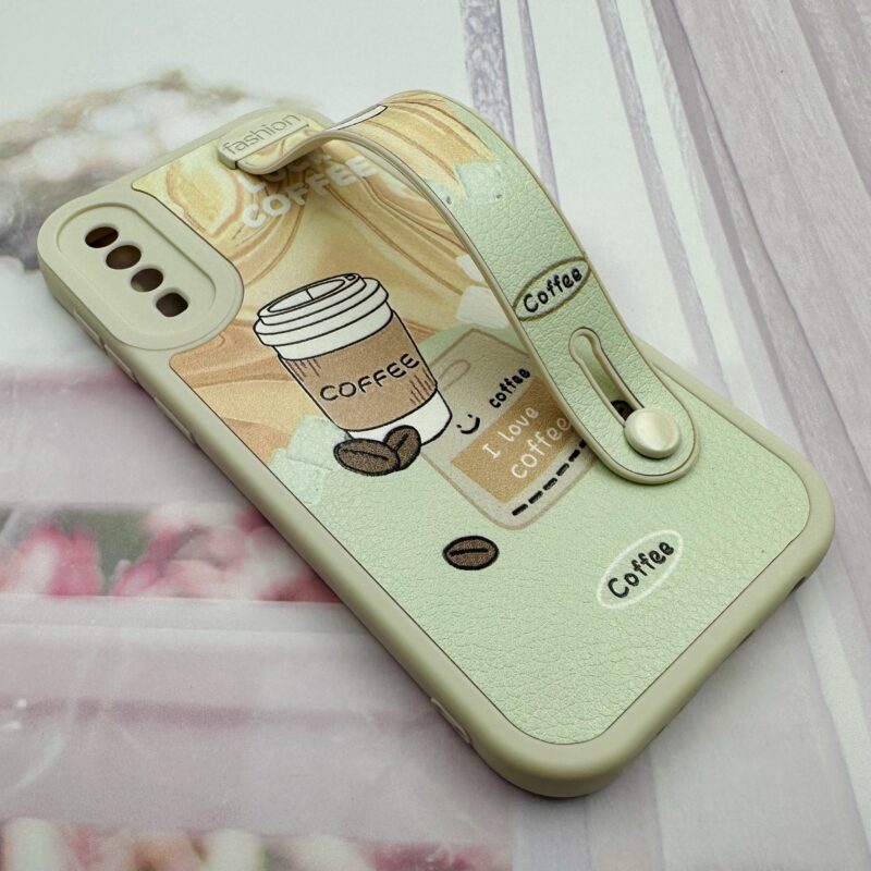 قاب گوشی Galaxy A50 / Galaxy A50S / Galaxy A30S سامسونگ چرمی سیلیکونی دستبندی اورجینال Fashion محافظ لنز دار طرح coffee کد 89765 - Image 2