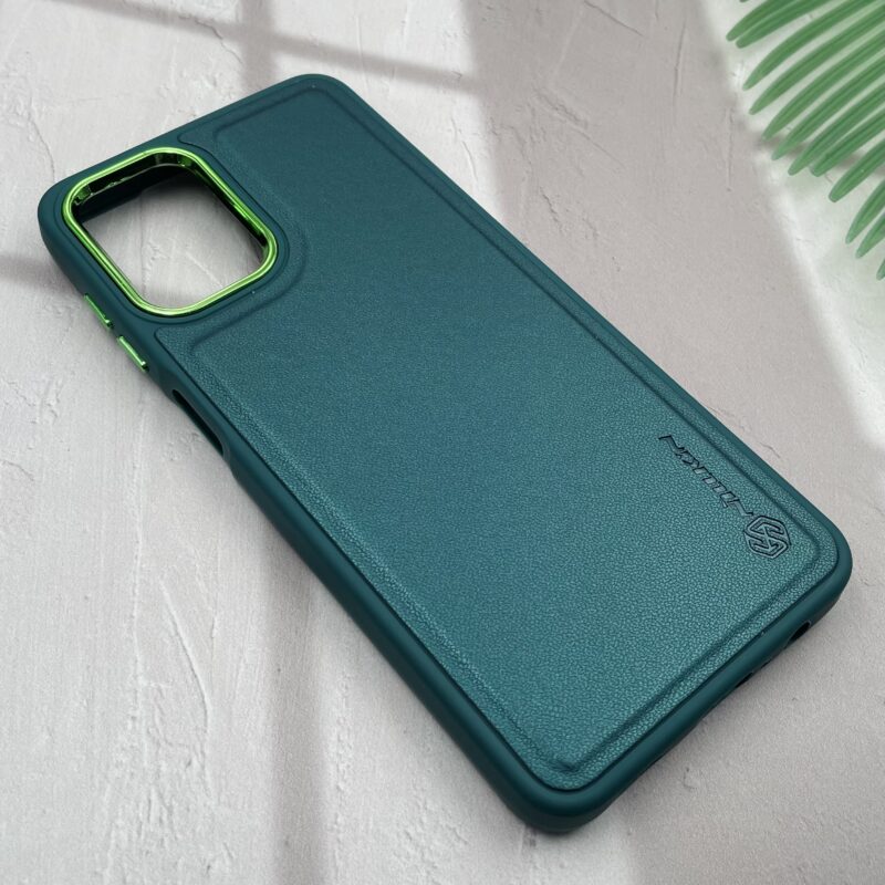 قاب گوشی Galaxy A12 / Galaxy M12 سامسونگ چرمی دور سیلیکونی متال کیس Nillkin رنگ سبز کد 94252 - Image 2
