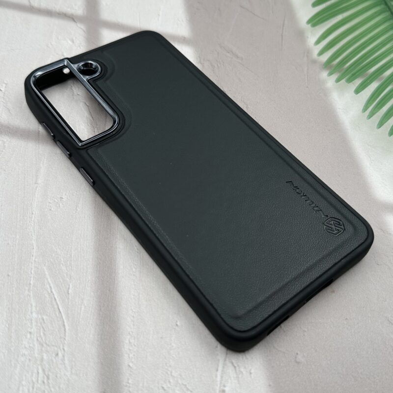 قاب گوشی Galaxy S21 FE سامسونگ چرمی دور سیلیکونی متال کیس Nillkin رنگ مشکی کد 94783 - Image 2