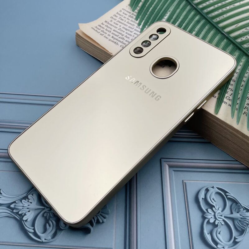قاب گوشی Galaxy A20S سامسونگ PVD اورجینال دور سیلیکونی محافظ لنزدار رنگ طلایی کد 98761 - Image 2