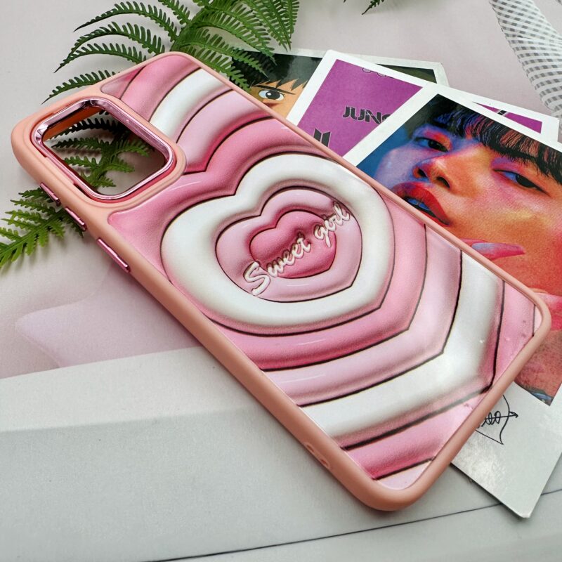 قاب گوشی Galaxy A33 سامسونگ دور سیلیکونی متال طرح سه بعدی قلبی کد 21073 - Image 2