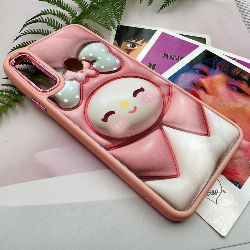 قاب گوشی Galaxy A20S سامسونگ دور سیلیکونی متال طرح سه بعدی کیتی پاپیونی کد 34312 - Image 2