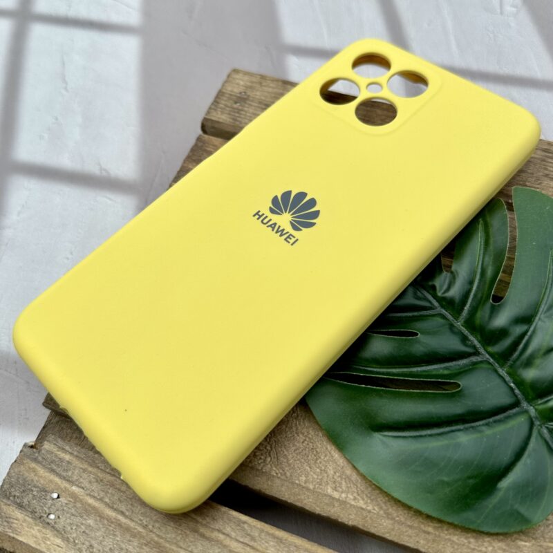 قاب گوشی HONOR X8 4G آنر سیلیکونی پاک کنی اورجینال داخل پارچه ای محافظ لنزدار رنگ زرد کد 64498 - Image 2