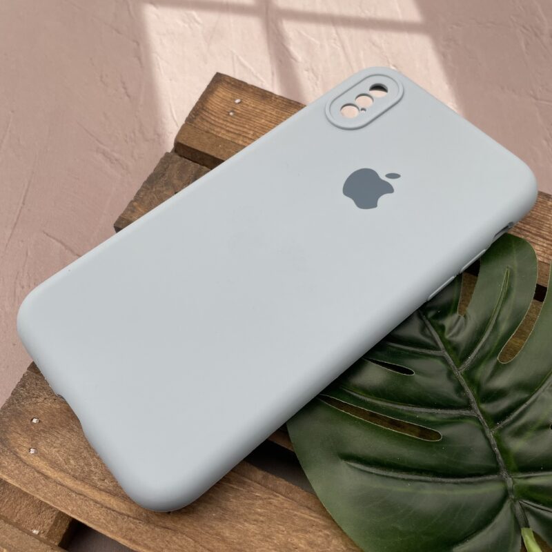 قاب گوشی iPhone X / iPhone XS آیفون سیلیکونی پاک کنی اورجینال داخل پارچه ای محافظ لنزدار رنگ آبی روشن کد 69783 - Image 2