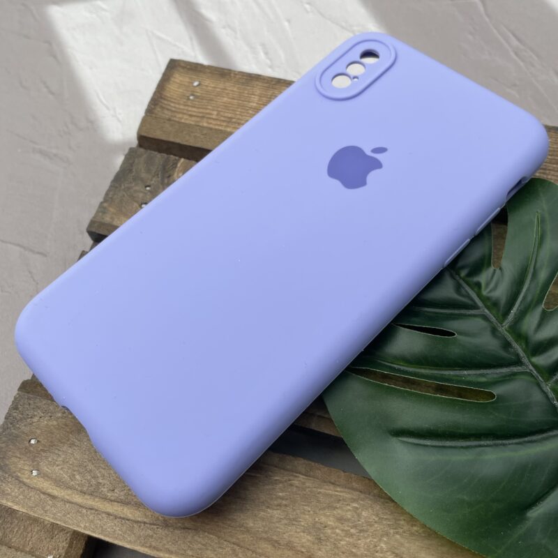 قاب گوشی iPhone X / iPhone XS آیفون سیلیکونی پاک کنی اورجینال داخل پارچه ای محافظ لنزدار رنگ یاسی کد 87073 - Image 2