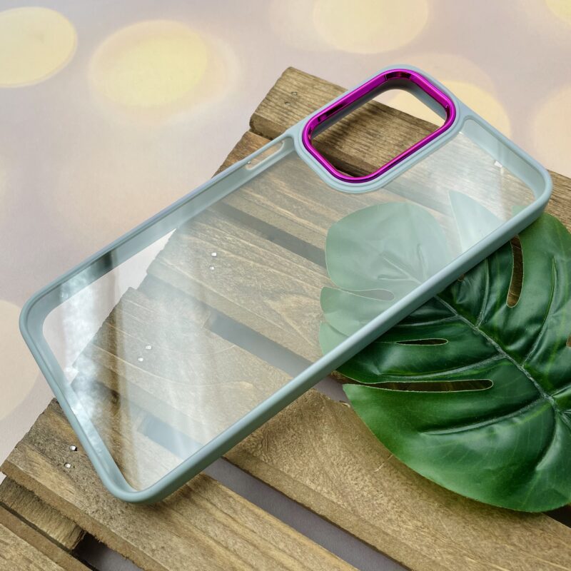 قاب گوشی A23 سامسونگ New Skin اورجینال متال دور سیلیکونی شفاف یاسی کد 91864 - Image 2