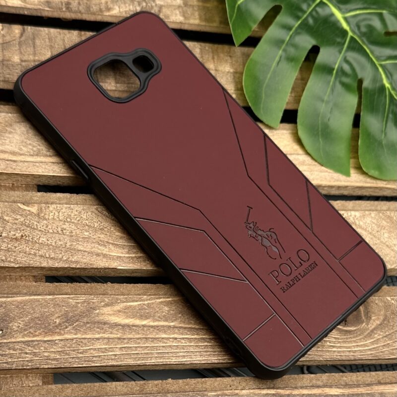 قاب گوشی (Galaxy A7 2016 (A710 سامسونگ چرمی دور ژله ای POLO لاکچری زرشکی کد 19949 - Image 2