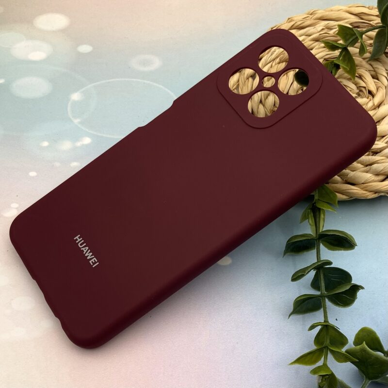 قاب گوشی HONOR X8 4G آنر سیلیکونی پاک کنی اورجینال داخل پارچه ای محافظ لنز دار رنگ زرشکی کد 35937 - Image 2