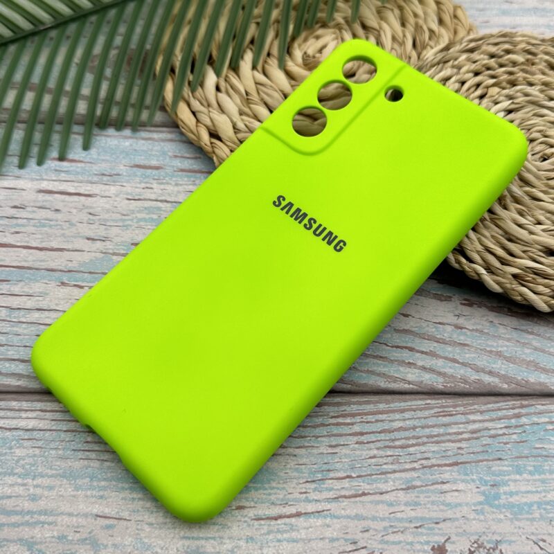 قاب گوشی Galaxy S21 FE سامسونگ سیلیکونی های کپی محافظ لنز دار سبز فسفری کد 39522 - Image 2