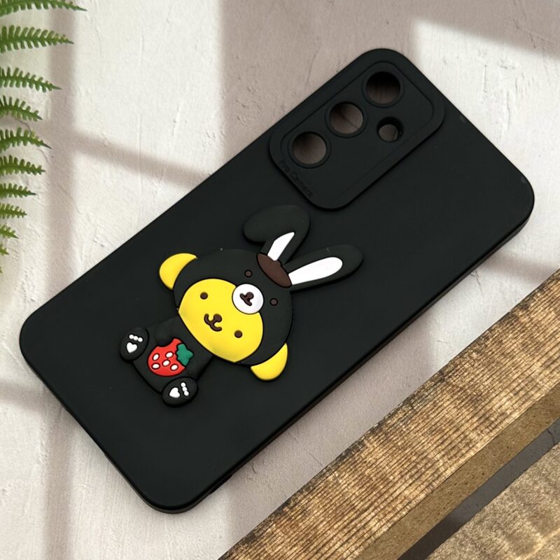 قاب گوشی Galaxy S23 FE سامسونگ سیلیکونی عروسکی برجسته طرح تدی محافظ لنز دار کد 66773 - Image 2