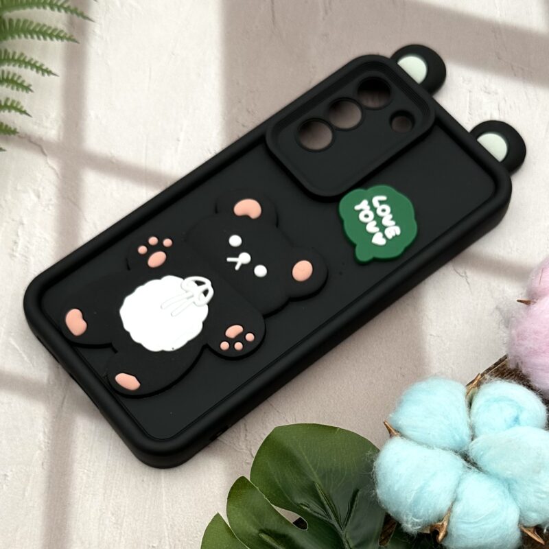 قاب گوشی Galaxy S21 FE سامسونگ سیلیکونی Solid Case عروسکی برجسته طرح تدی کد 83412 - Image 2