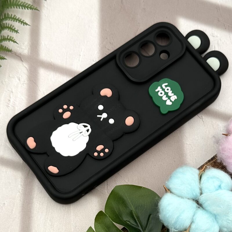قاب گوشی Galaxy S23 FE سامسونگ سیلیکونی Solid Case عروسکی برجسته طرح تدی کد 83825 - Image 2