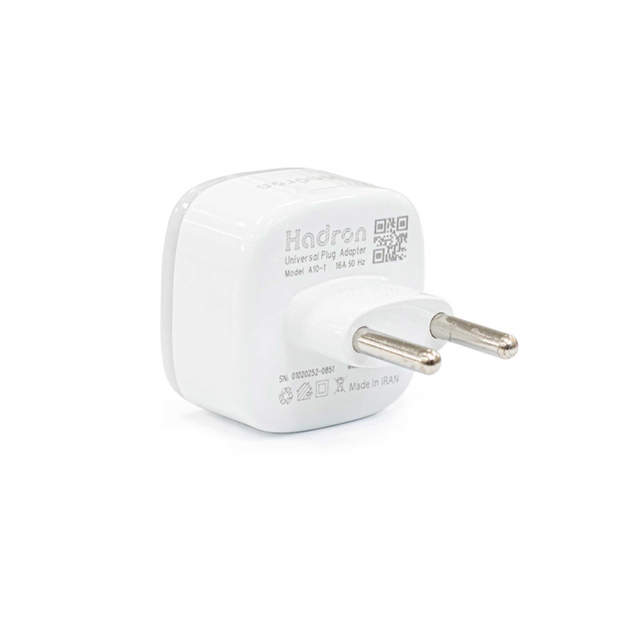 تبدیل برق اورجینال 3 به 2 چراغ دار هادرون Hadron مدل A10-1 سفید کد 89043 - Image 3