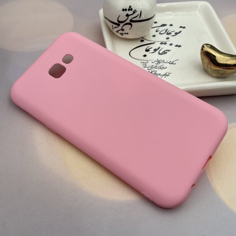 قاب گوشی (Galaxy A7 2017 (A720 سامسونگ سیلیکونی TPU محافظ لنز دار صورتی کد 98026 - Image 2