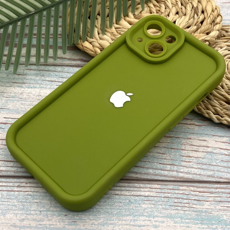 قاب گوشی iPhone 13 آیفون سیلیکونی اورجینال Solid Case لوگو برجسته ضد ضربه محافظ لنز دار سبز فسفری کد 99119 - Image 2