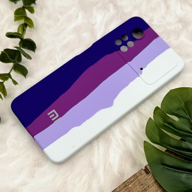 قاب گوشی Poco X4 Pro 5G شیائومی سیلیکونی پاک کنی اورجینال آبرنگی رنگین کمانی داخل مخمل محافظ لنز دار کد 20860 - Image 2