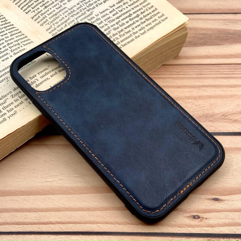 قاب گوشی iPhone 11 آیفون کلاسیک برند DADOO دادوو چرمی دوخت دار اورجینال رنگ سرمه ای کد 25621 - Image 2