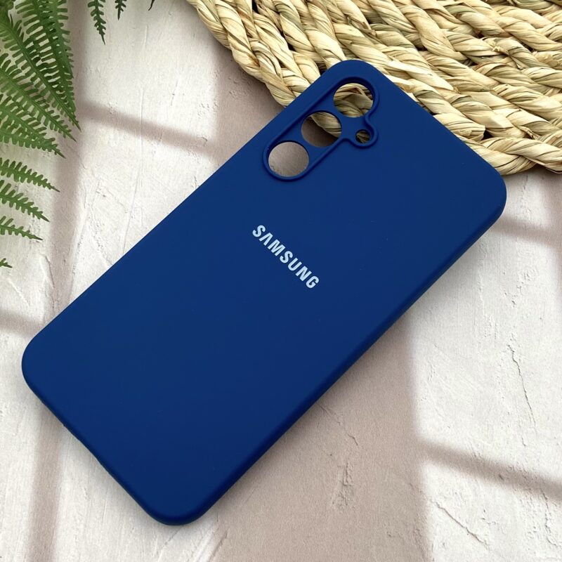 قاب گوشی Galaxy S23 FE سامسونگ سیلیکونی پاک کنی اورجینال داخل پارچه ای رنگ سرمه ای محافظ لنز دار کد 33876 - Image 2