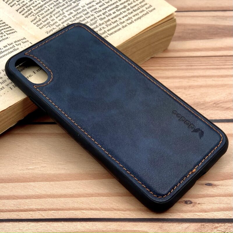 قاب گوشی iPhone X / iPhone XS آیفون کلاسیک برند DADOO دادوو چرمی دوخت دار اورجینال رنگ سرمه ای کد 34720 - Image 2