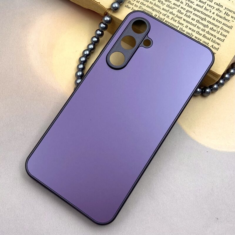 قاب گوشی Galaxy S23 FE سامسونگ PVD اورجینال ضد خش دور سیلیکونی براق محافظ لنزدار رنگ بنفش کد 40827 - Image 2