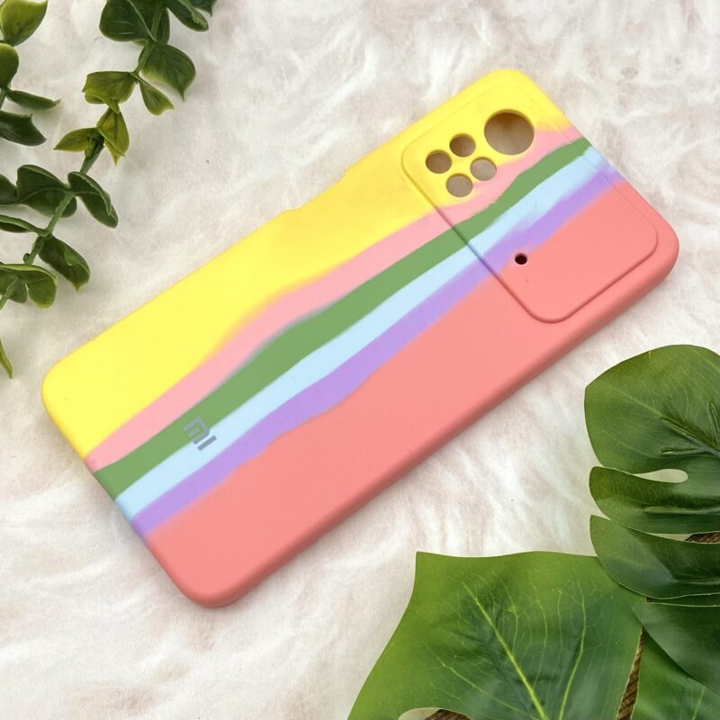 قاب گوشی Poco X4 Pro 5G شیائومی سیلیکونی پاک کنی اورجینال آبرنگی رنگین کمانی داخل مخمل محافظ لنز دار کد 42968 - Image 2