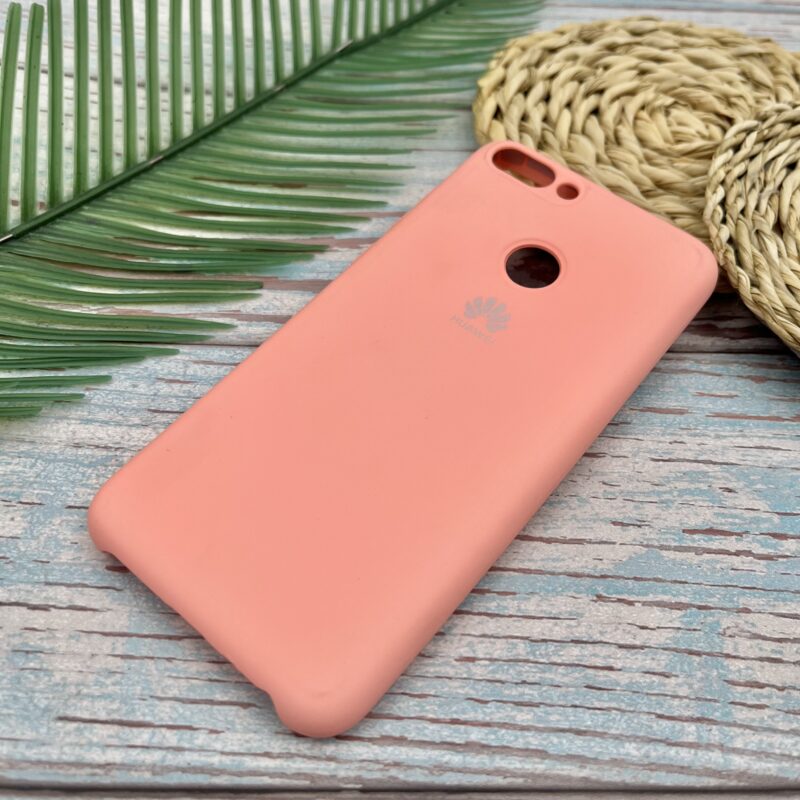 قاب گوشی P Smart 2018 هوآوی سیلیکونی های کپی طرح ساده گلبهی محافظ لنز دار کد 95399 - Image 2