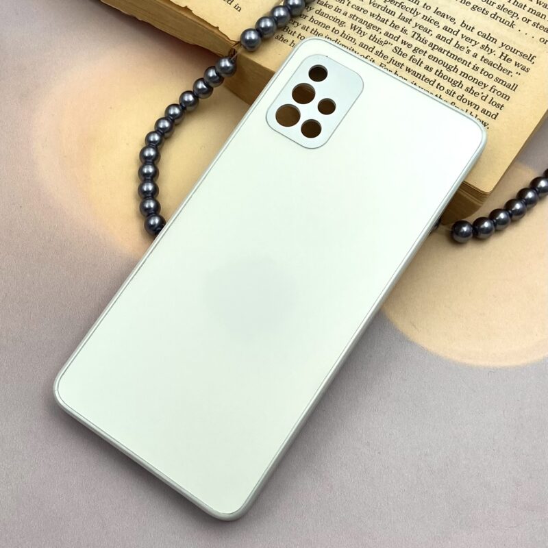 قاب گوشی Galaxy A51 سامسونگ PVD اورجینال ضد خش دور سیلیکونی براق محافظ لنزدار رنگ سفید کد 99829 - Image 2