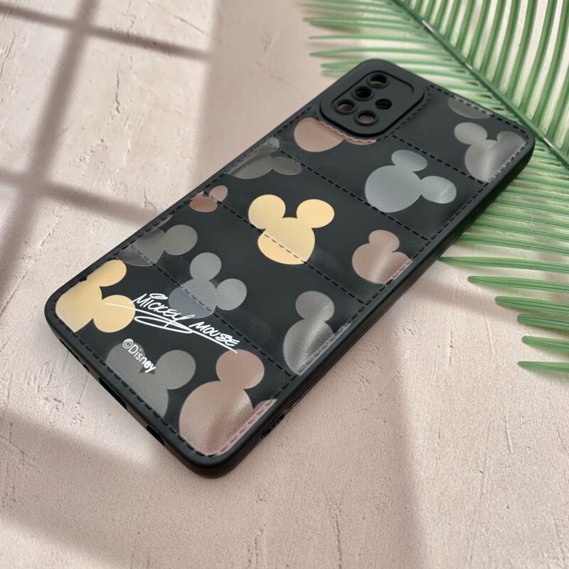 قاب گوشی Galaxy A51 سامسونگ پافری محافظ لنز دار طرح رنگی میکی موس مشکی کد 10579 - Image 2