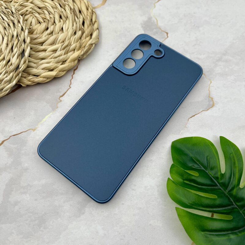 قاب گوشی Galaxy S21 FE سامسونگ PVD اورجینال ضد خش دور سیلیکونی براق محافظ لنزدار رنگ سرمه ای کد 12712 - Image 2