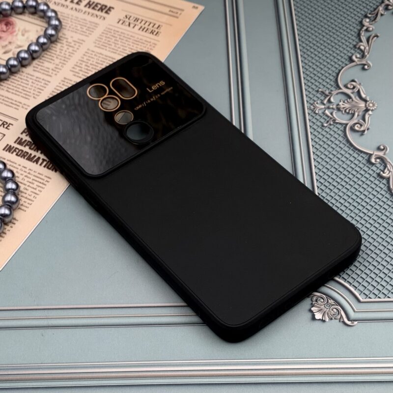 قاب گوشی Redmi Note 8 Pro شیائومی سیلیکونی Camera Lens اورجینال محافظ لنز دار شیشه ای مشکی کد 13214 - Image 2