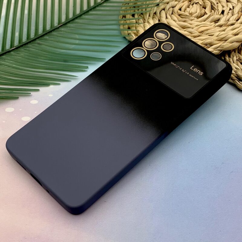 قاب گوشی Galaxy A73 سامسونگ سیلیکونی دو رنگ فانتزی محافظ لنز دار شیشه ای کد 13356 - Image 2