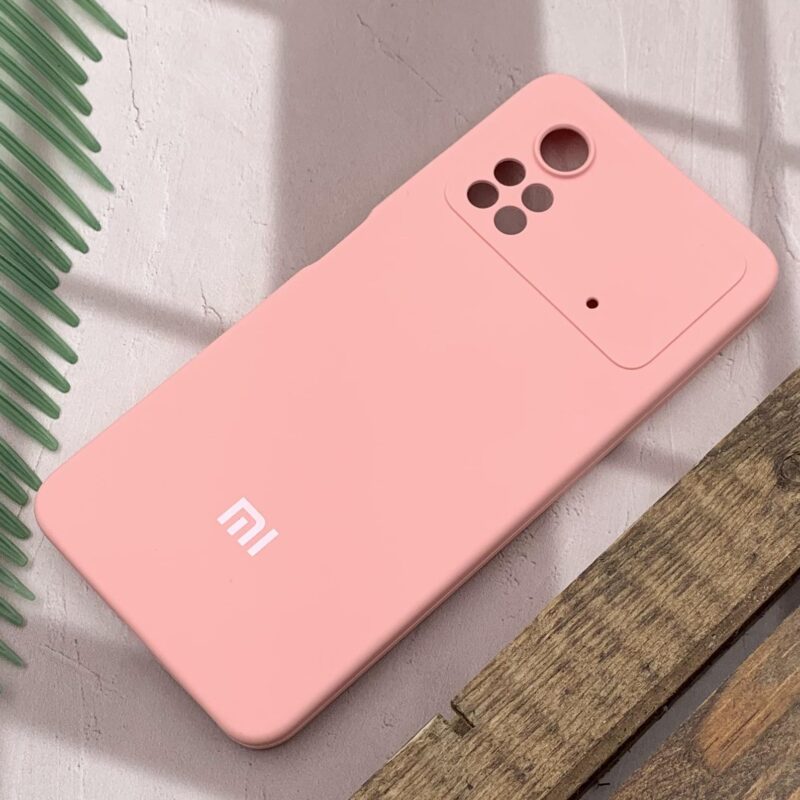 قاب گوشی Poco X4 Pro 5G شیائومی سیلیکونی پاک کنی اورجینال داخل پارچه ای محافظ لنز دار رنگ گلبهی کد 20471 - Image 2