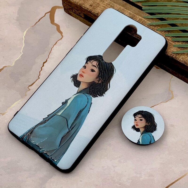 قاب گوشی Redmi Note 8 Pro شیائومی ژله ای پاپ سوکت دار طرح برجسته فانتزی دختر کد 21591 - Image 2
