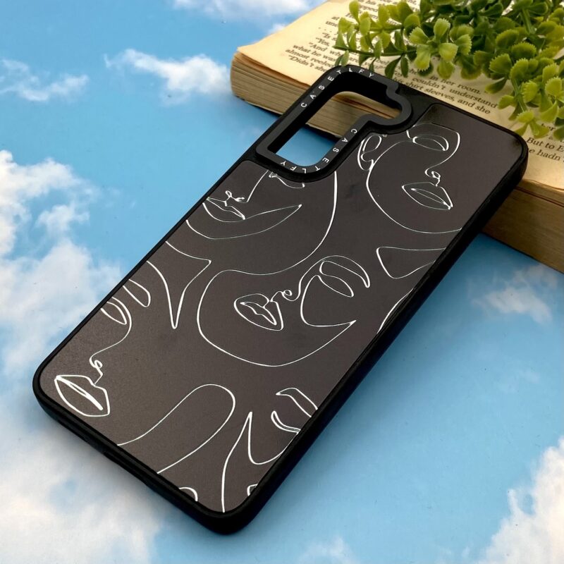 قاب گوشی Galaxy S21 FE سامسونگ آینه ای لوکس دور سیلیکونی CASETIFY اورجینال طرح چهره کد 35485 - Image 2