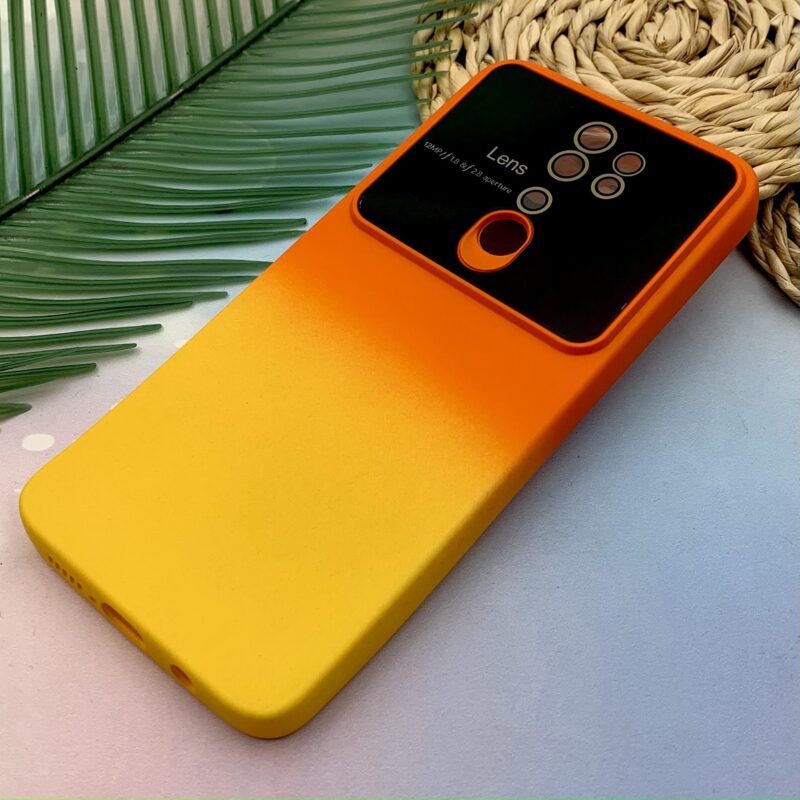 قاب گوشی Redmi Note 8 Pro شیائومی سیلیکونی دو رنگ فانتزی محافظ لنز دار شیشه ای کد 36585 - Image 2