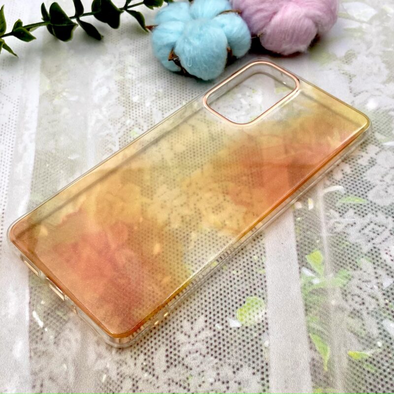 قاب گوشی Galaxy A73 سامسونگ اورجینال شفاف کهکشانی اکلیلی لاکچری نارنجی کد 43377 - Image 2