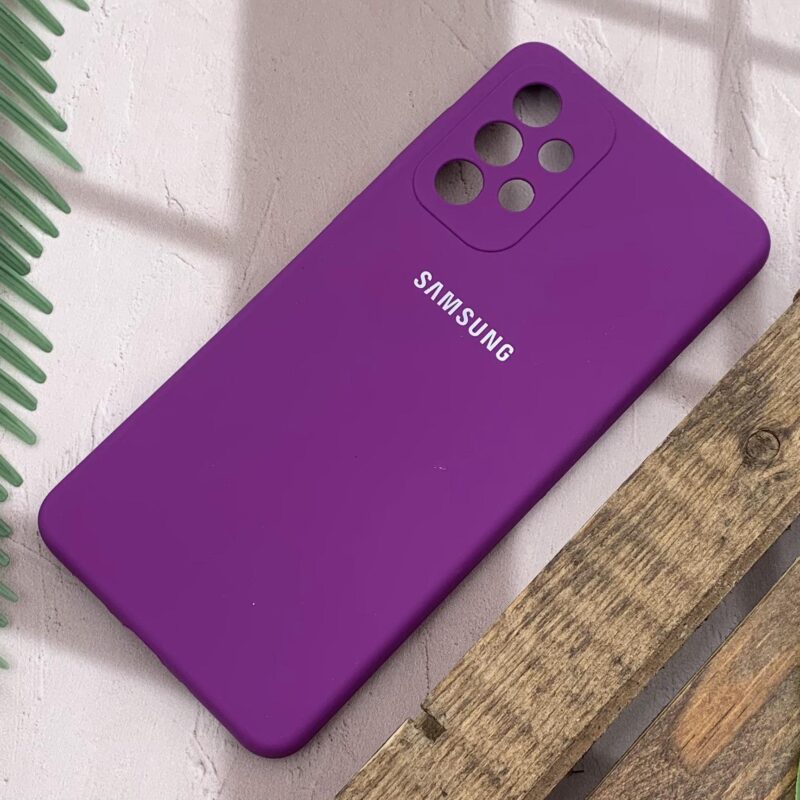قاب گوشی Galaxy A73 سامسونگ سیلیکونی پاک کنی اورجینال داخل پارچه ای محافظ لنز دار رنگ بنفش کد 44529 - Image 2