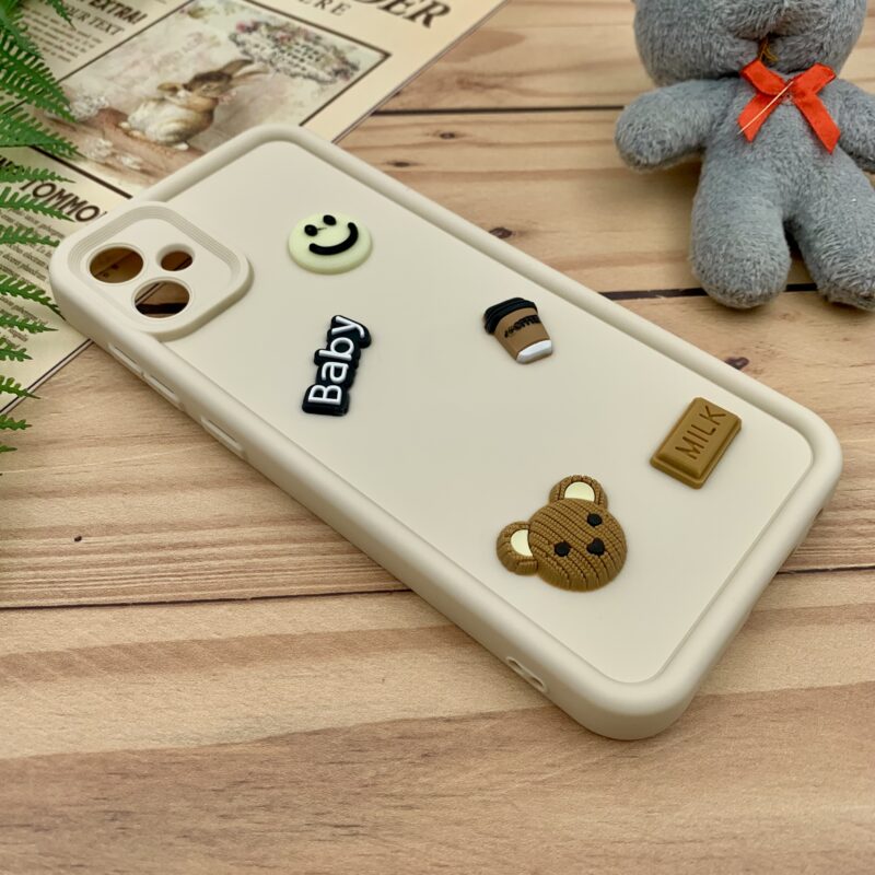 قاب گوشی Galaxy A05 سامسونگ سیلیکونی Solid Case عروسکی برجسته سه بعدی Baby کرم کد 47271 - Image 2