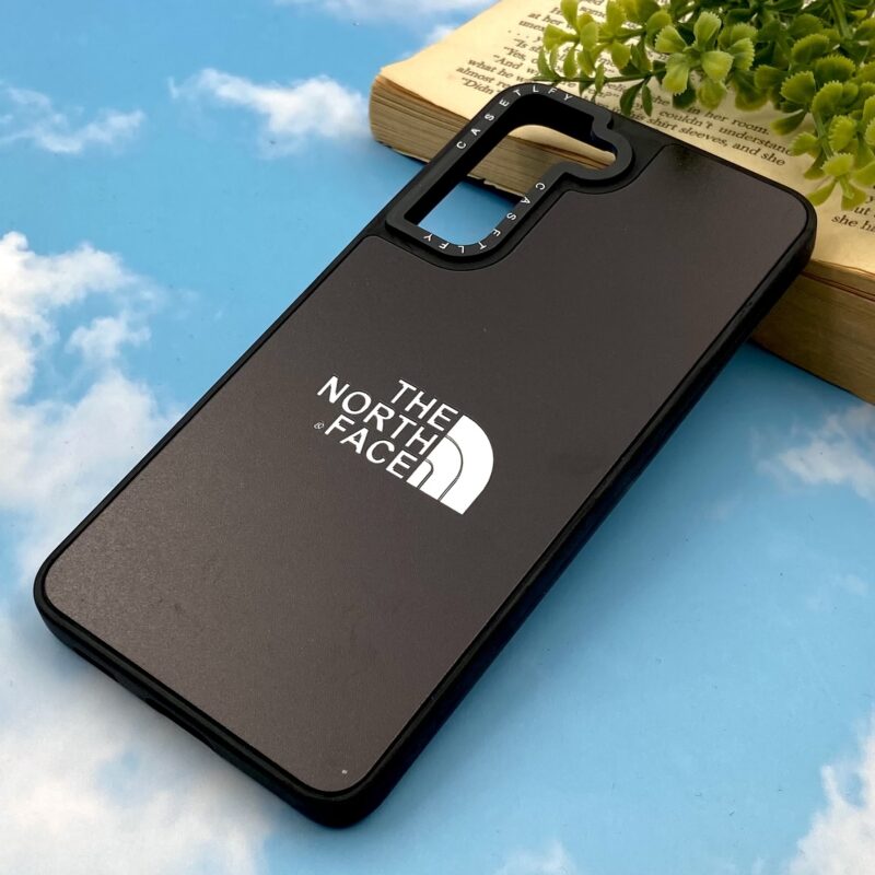قاب گوشی Galaxy S21 FE سامسونگ آینه ای لوکس دور سیلیکونی CASETIFY اورجینال طرح The North Face کد 57413 - Image 2