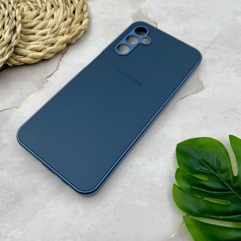 قاب گوشی Galaxy A14 سامسونگ PVD اورجینال ضد خش دور سیلیکونی براق محافظ لنزدار رنگ سرمه ای کد 60126 - Image 2