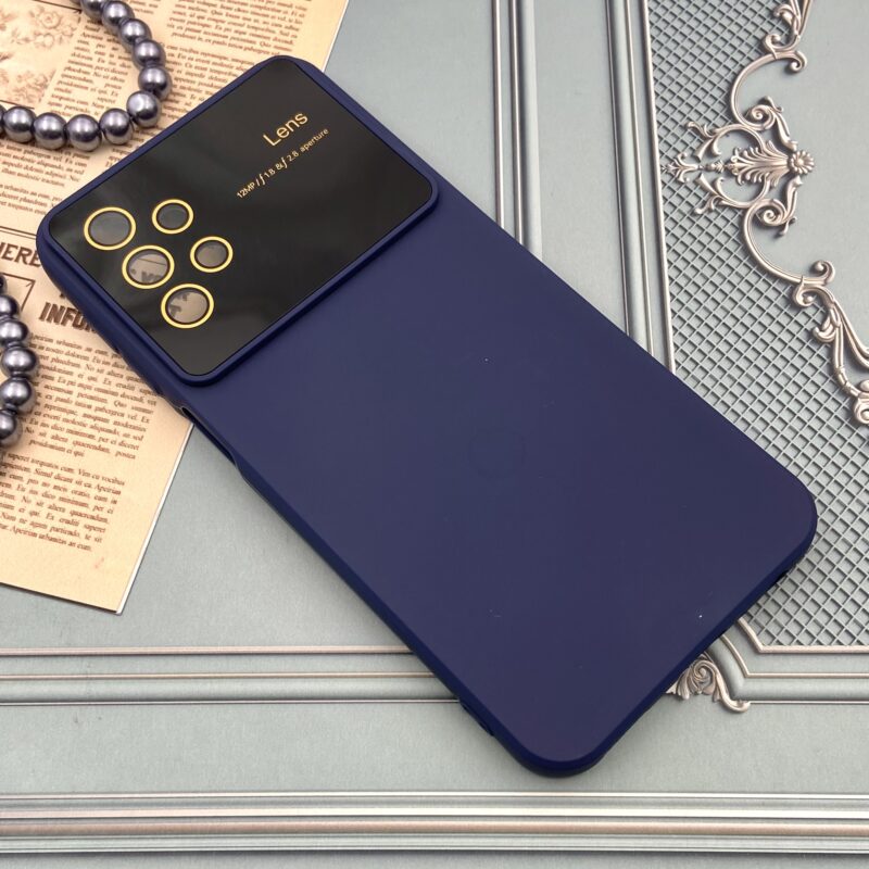 قاب گوشی Galaxy A23 سامسونگ سیلیکونی Camera Lens اورجینال محافظ لنز دار شیشه ای سرمه ای کد 88590 - Image 2