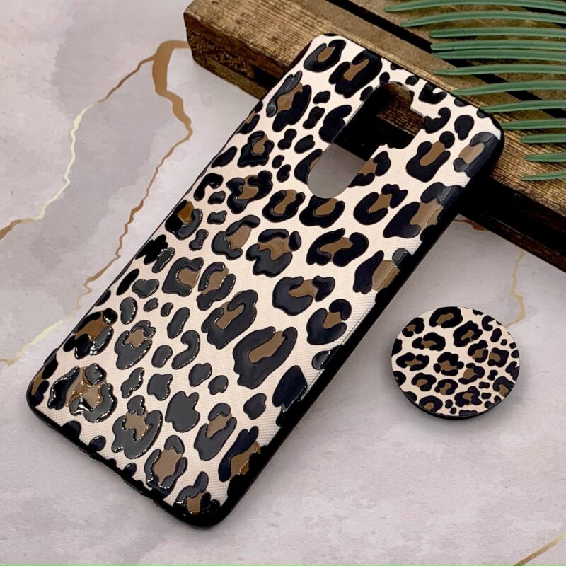 قاب گوشی Redmi Note 8 Pro شیائومی ژله ای پاپ سوکت دار طرح برجسته فانتزی پلنگی کد 91754 - Image 2