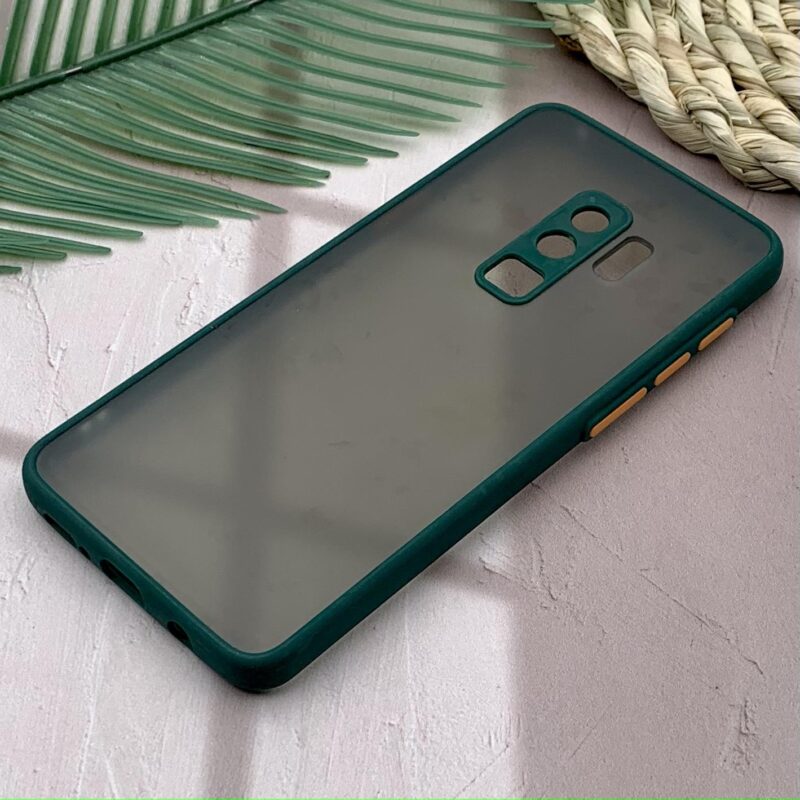 قاب گوشی Galaxy S9 Plus سامسونگ پشت مات دور سیلیکونی محافظ لنز دار سبز کد 94331 - Image 2