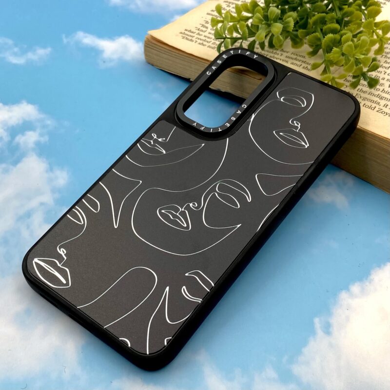 قاب گوشی Galaxy S23 FE سامسونگ آینه ای لوکس دور سیلیکونی CASETIFY اورجینال طرح چهره کد 96187 - Image 2